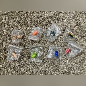 Assorted Colorful Silicone 00 Gauges 8 Pairs Solid